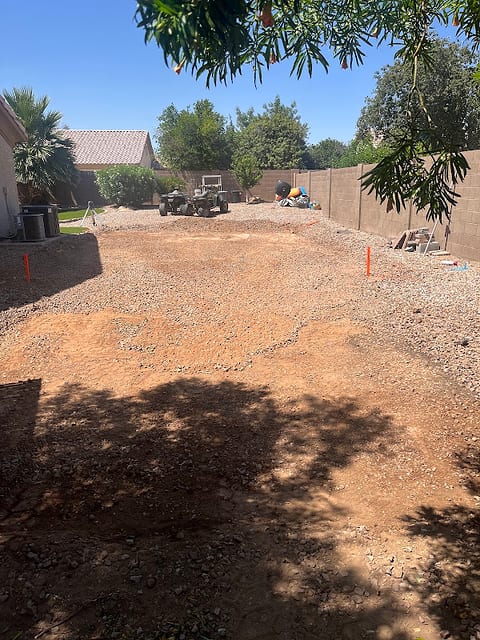 Site prepared for the garage build
